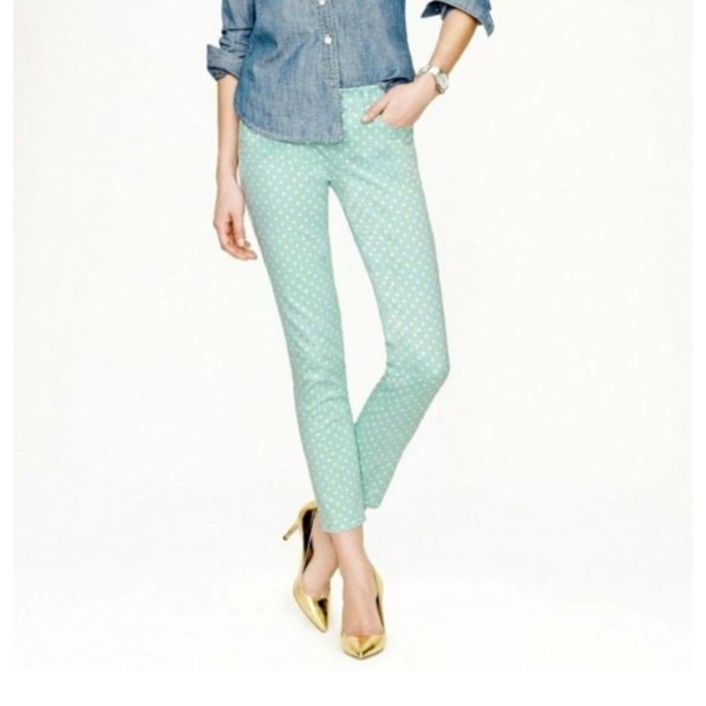 J Crew Outlet Matchstick Polka Dot Jeans Size 29